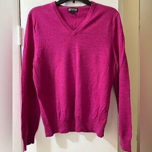 Express Women’s Fuchsia V-Neck Sweater